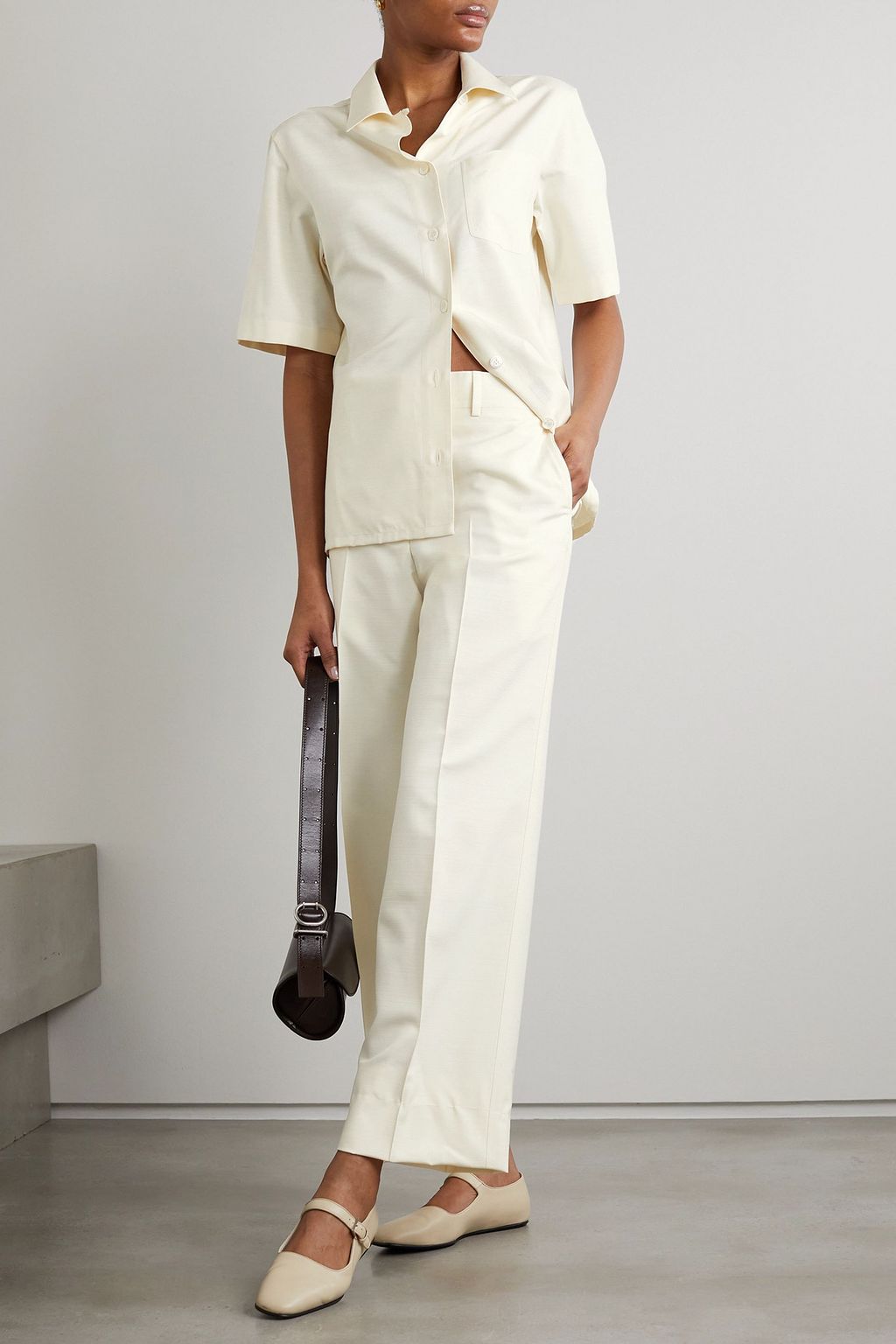 BRIONI シルクキャンバス シャツ
