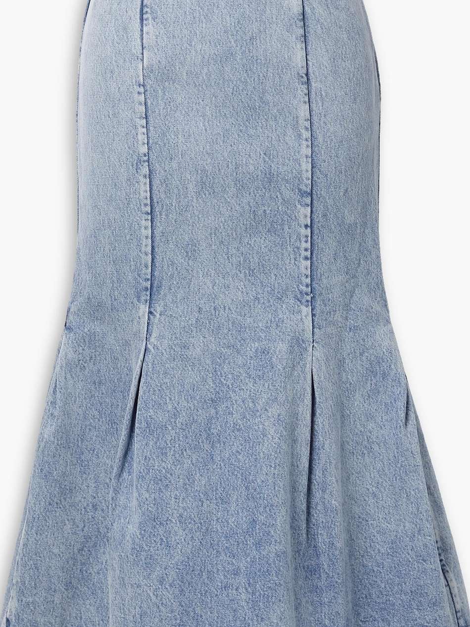 levine denim midi skirt