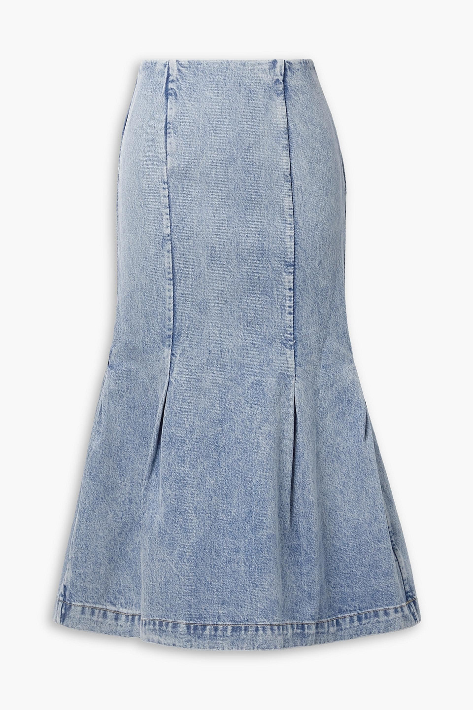 KHAITE LEVINE DENIM MIDI SKIRT
