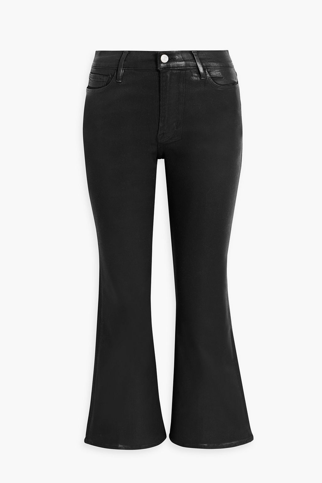 Black cropped flare jeans outlet