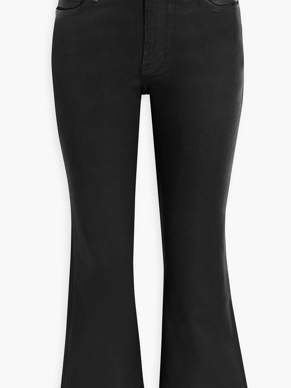 le crop coated high-rise flared jeans