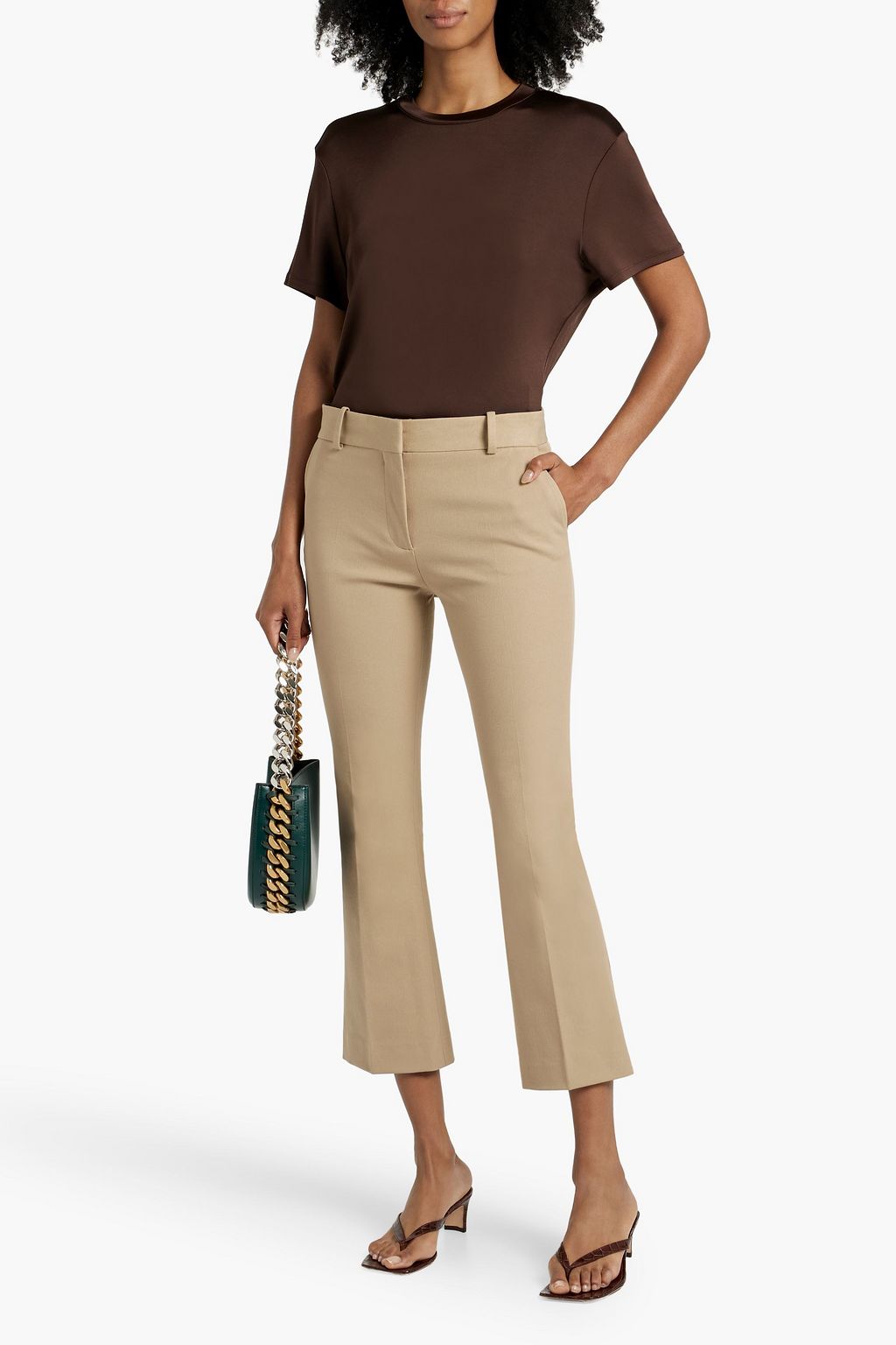 FRAME Le Crop Mini Boot cropped stretch-cotton bootcut pants