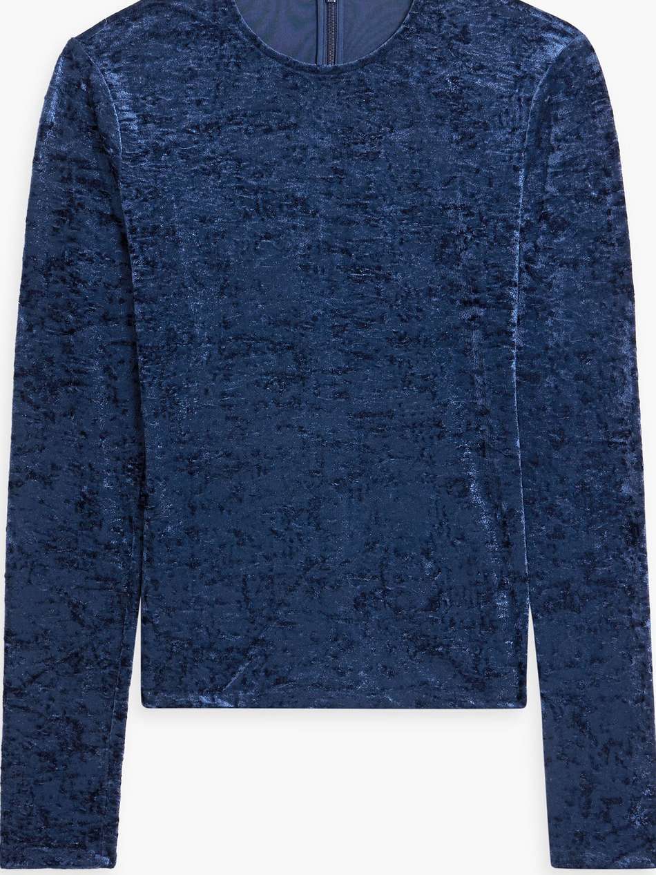 stretch-velvet top