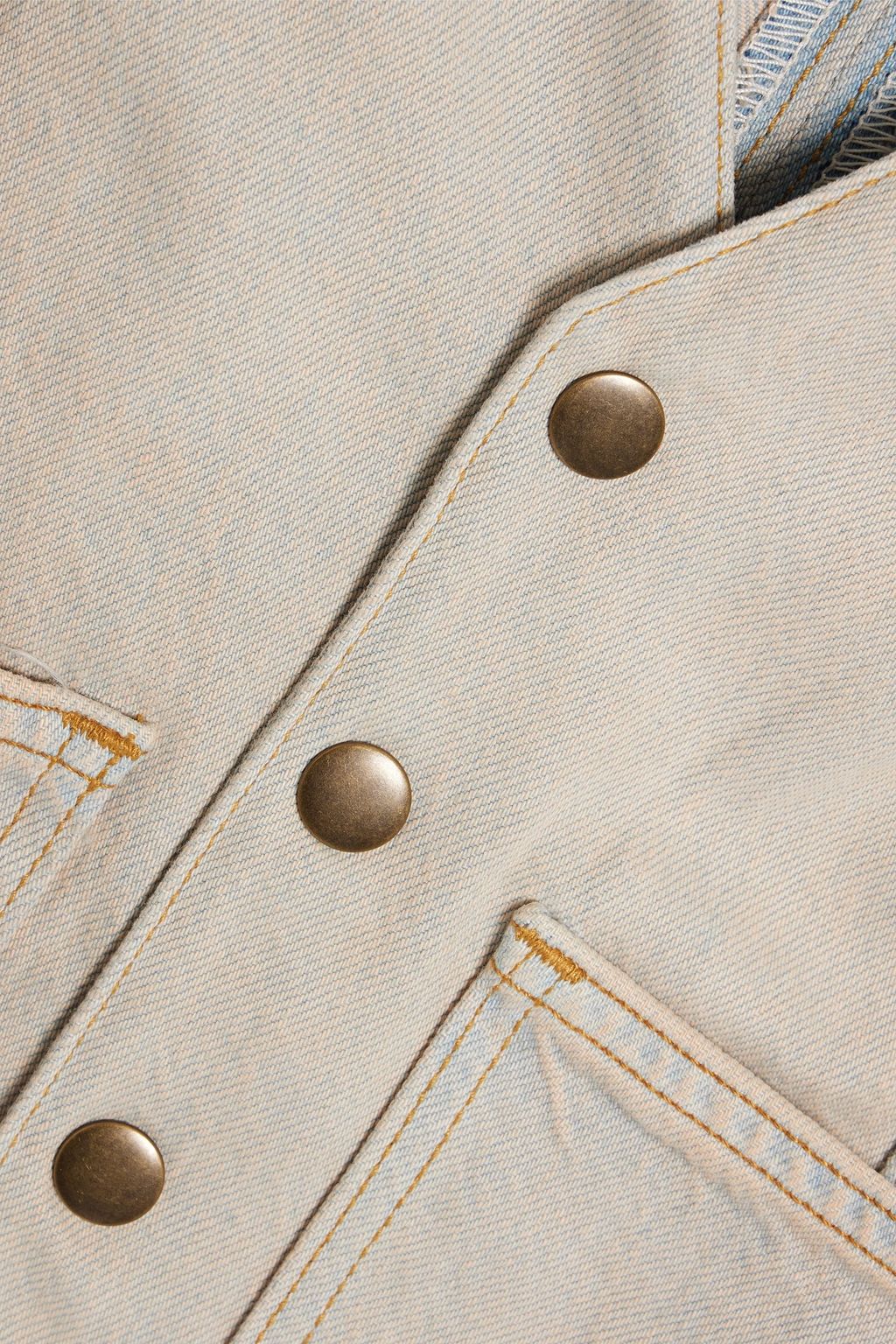 RE/DONE Cropped faded denim vest