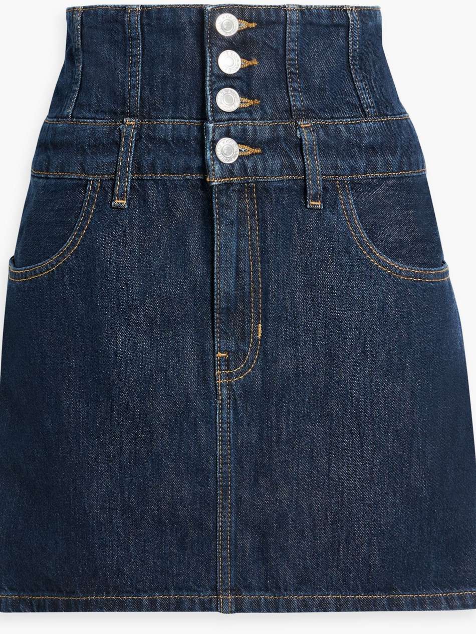 corset denim mini skirt