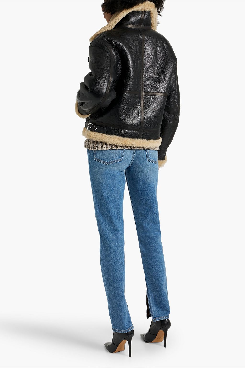 RE/DONE Shearling-lined leather jacket