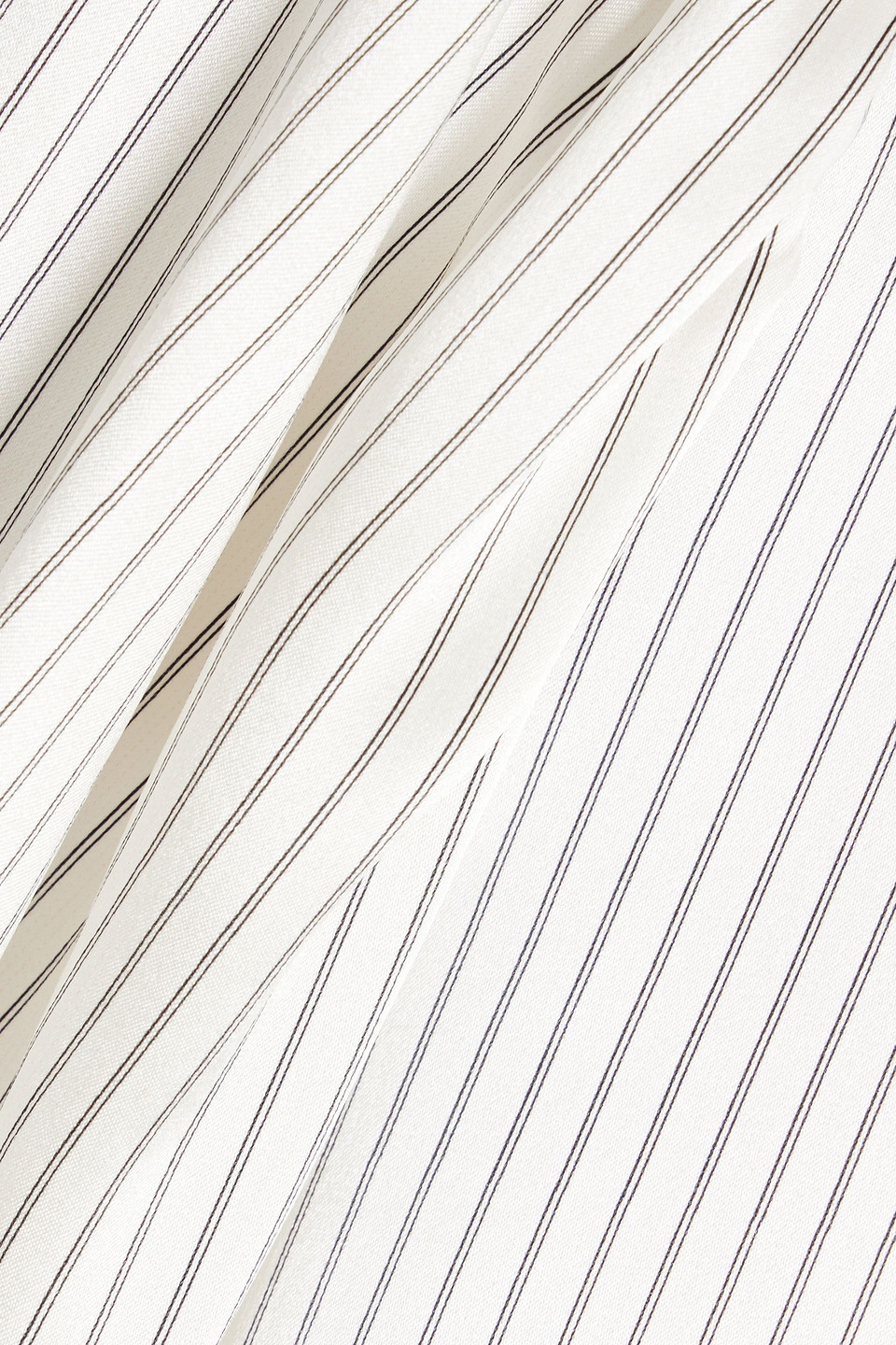Frame Victorian Striped Silk-satin Shirt In White