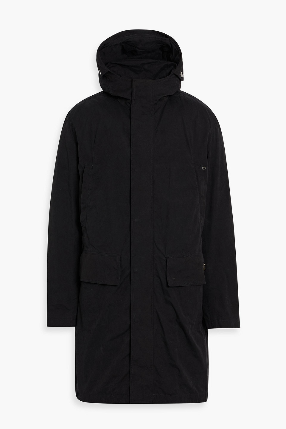 dolce & gabbana - cotton-blend hooded down parka - black - it 52