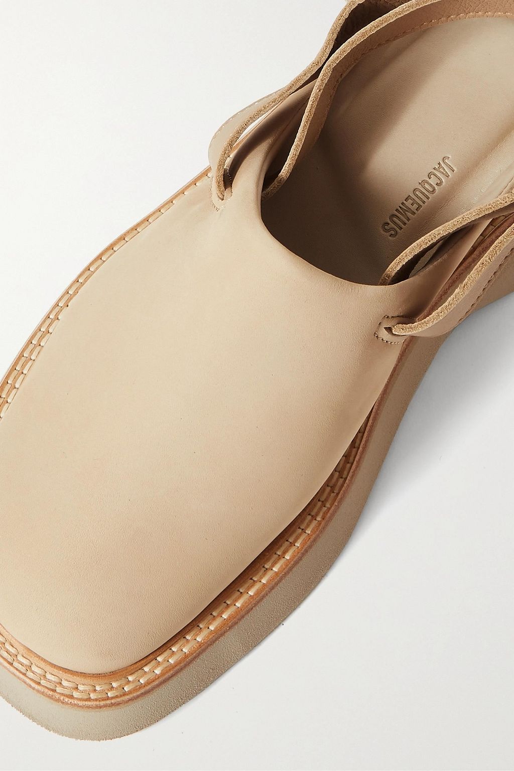 JACQUEMUS Suede slingback mules