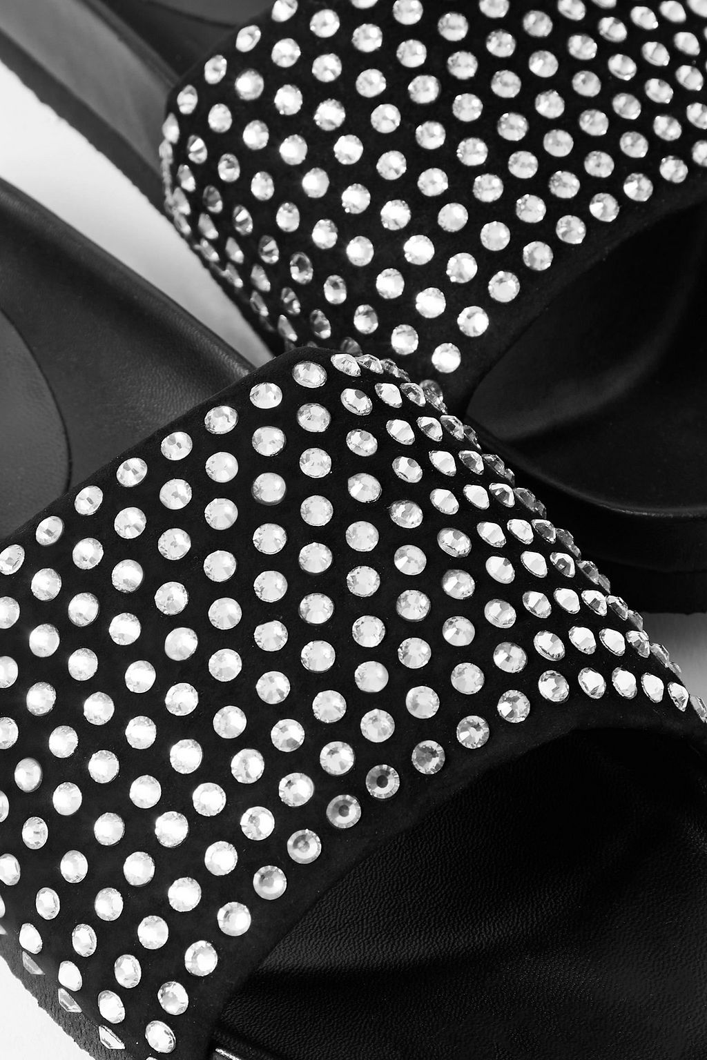 JW ANDERSON Crystal-embellished suede slides