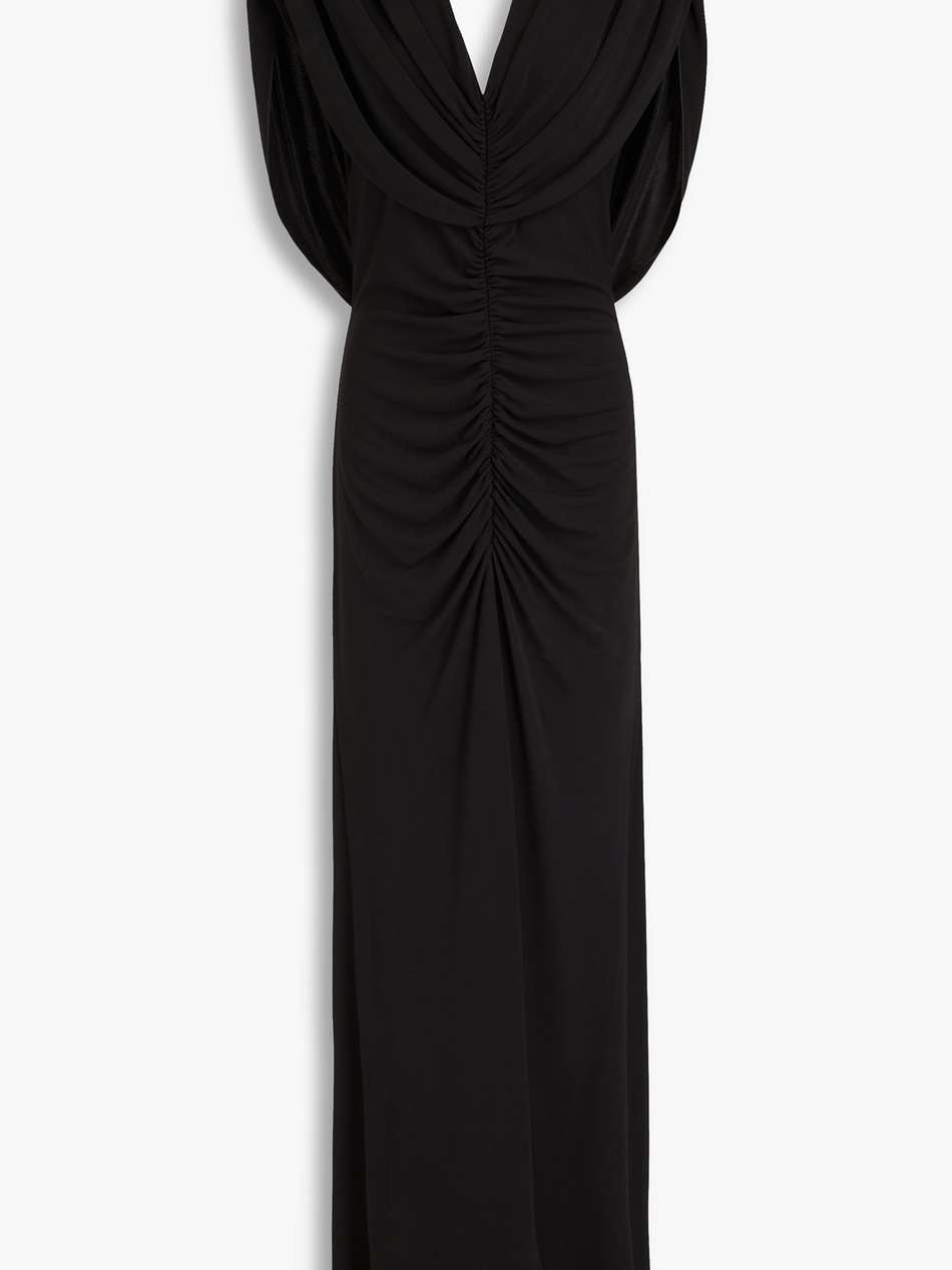 draped jersey maxi dress