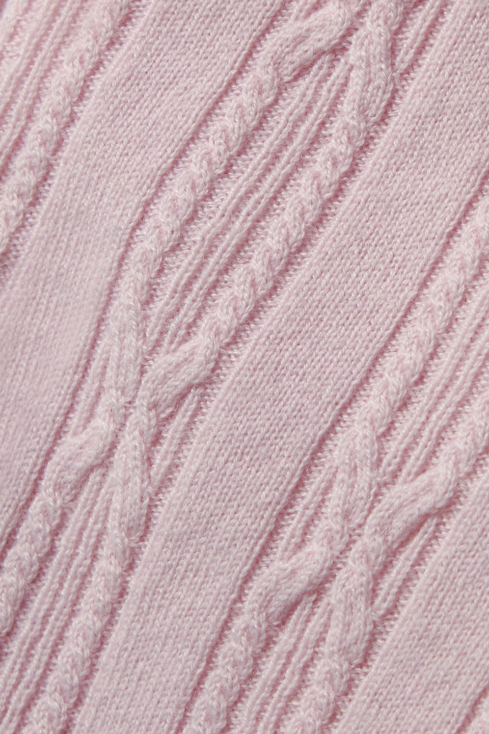 Khaite Alaska Cable-knit Cashmere Cardigan In Pastel Pink