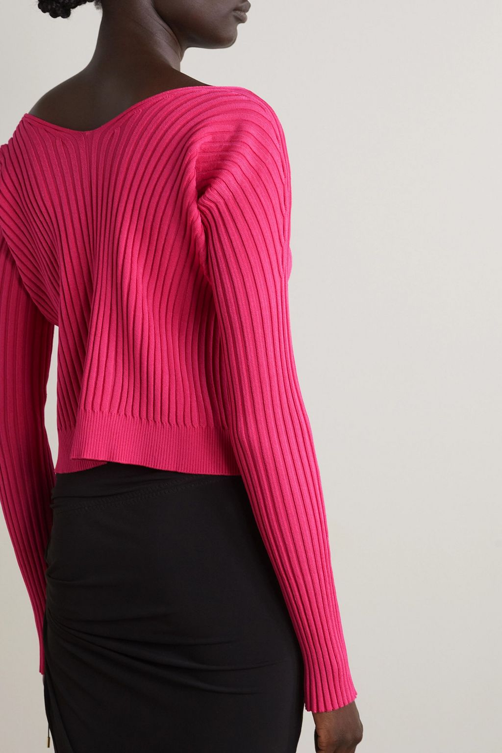 JACQUEMUS Pralù embellished ribbed-knit cardigan