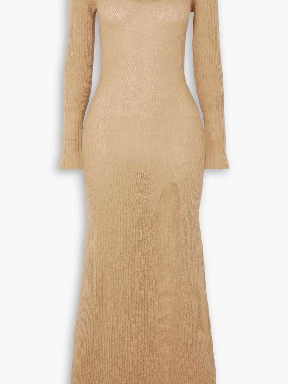 dao brushed ribbed-knit maxi dress