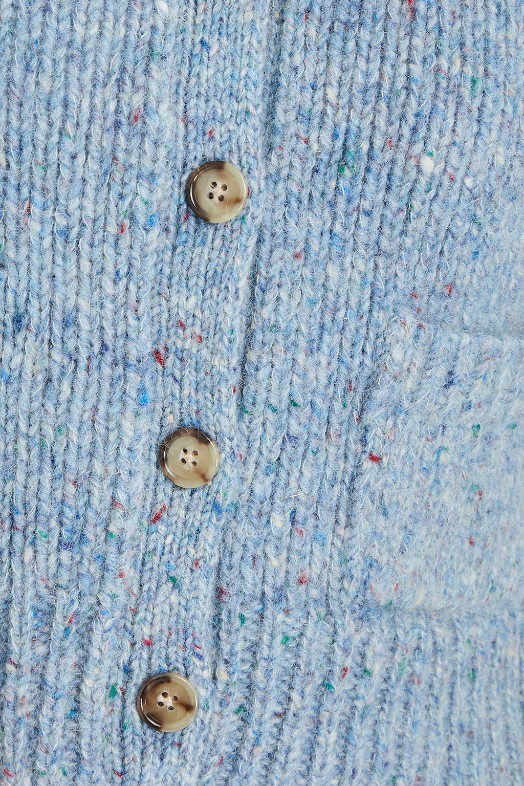 ACNE STUDIOS Cropped Donegal wool and mohair-blend vest