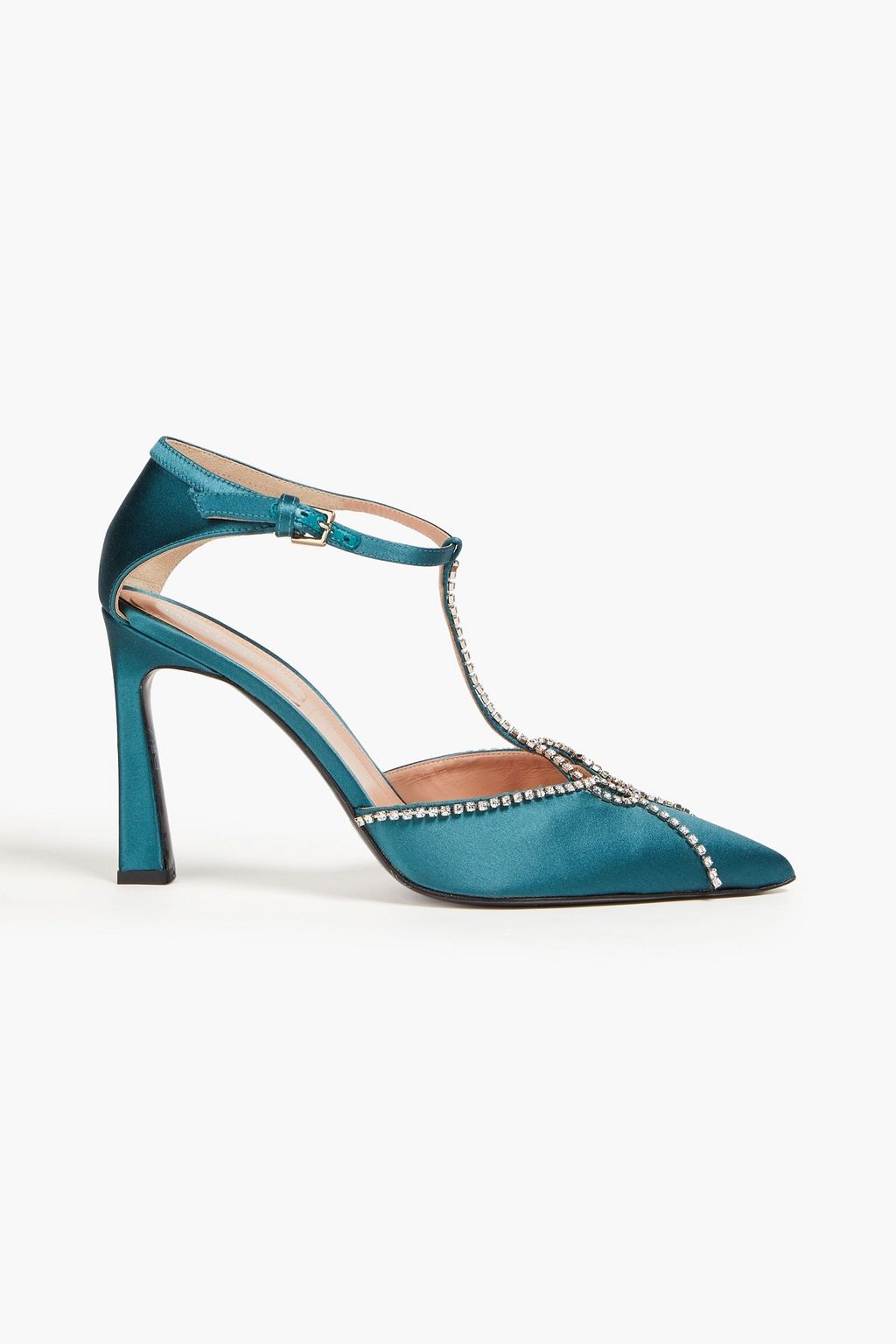 ALBERTA FERRETTI サテン パンプス クリスタル付き | THE OUTNET 