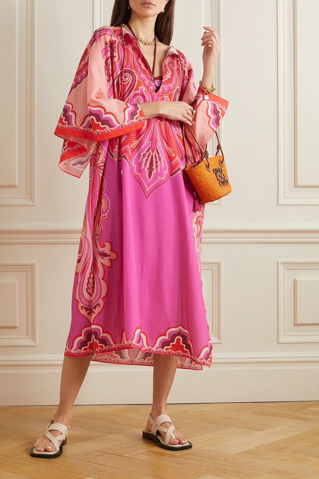 ETRO Paisley-print cotton and silk-blend kaftan