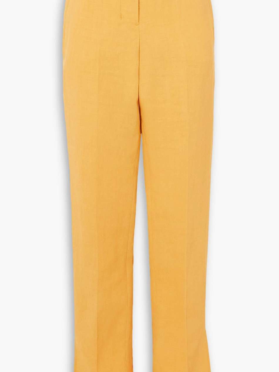 tibau linen-blend straight-leg pants