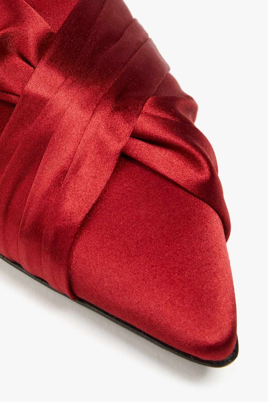 ALBERTA FERRETTI 루쉬 장식 새틴 슬리퍼