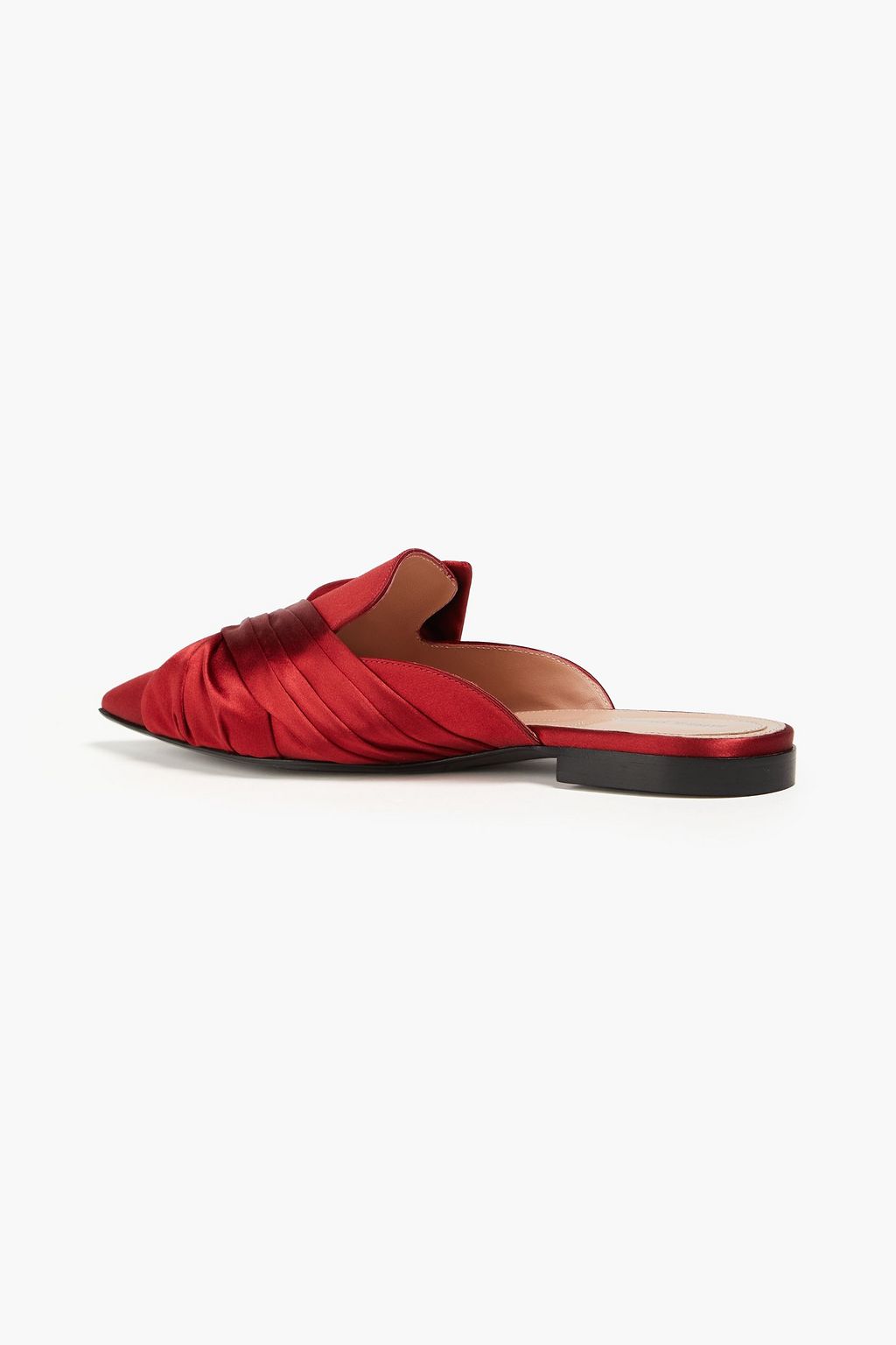 ALBERTA FERRETTI 루쉬 장식 새틴 슬리퍼