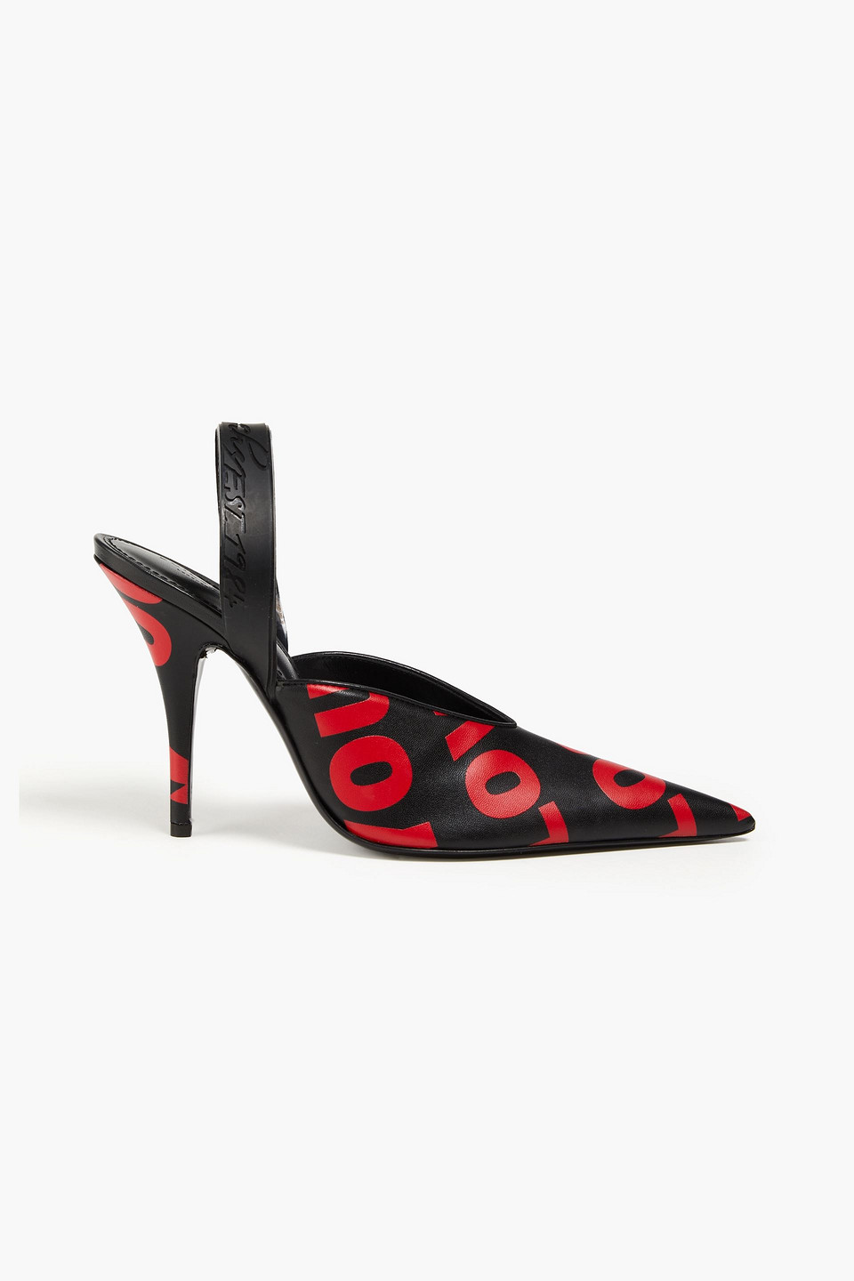 Philosophy Di Lorenzo Serafini Printed Leather Slingback Pumps In Black