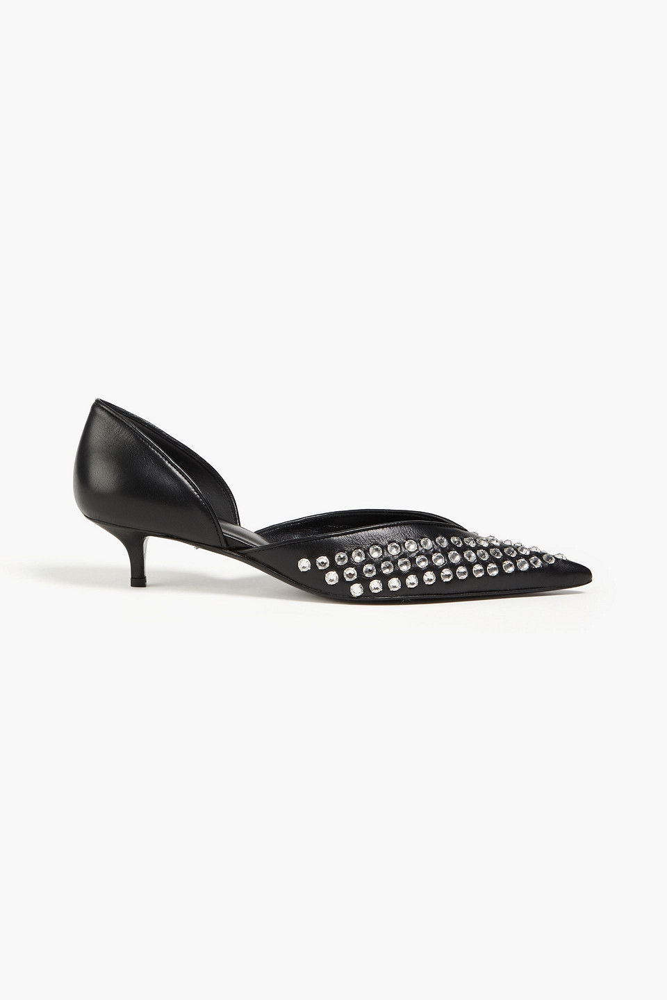 Philosophy Di Lorenzo Serafini Crystal-embellished Leather Pumps In Black
