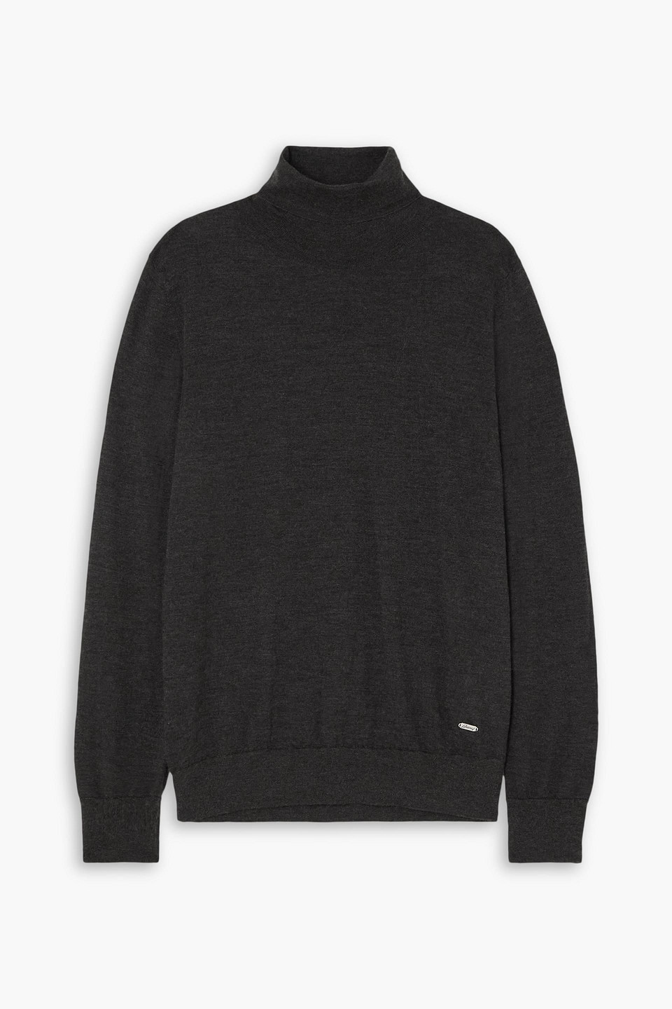 Brioni Cashmere And Silk-blend Turtleneck Sweater In Dark Gray