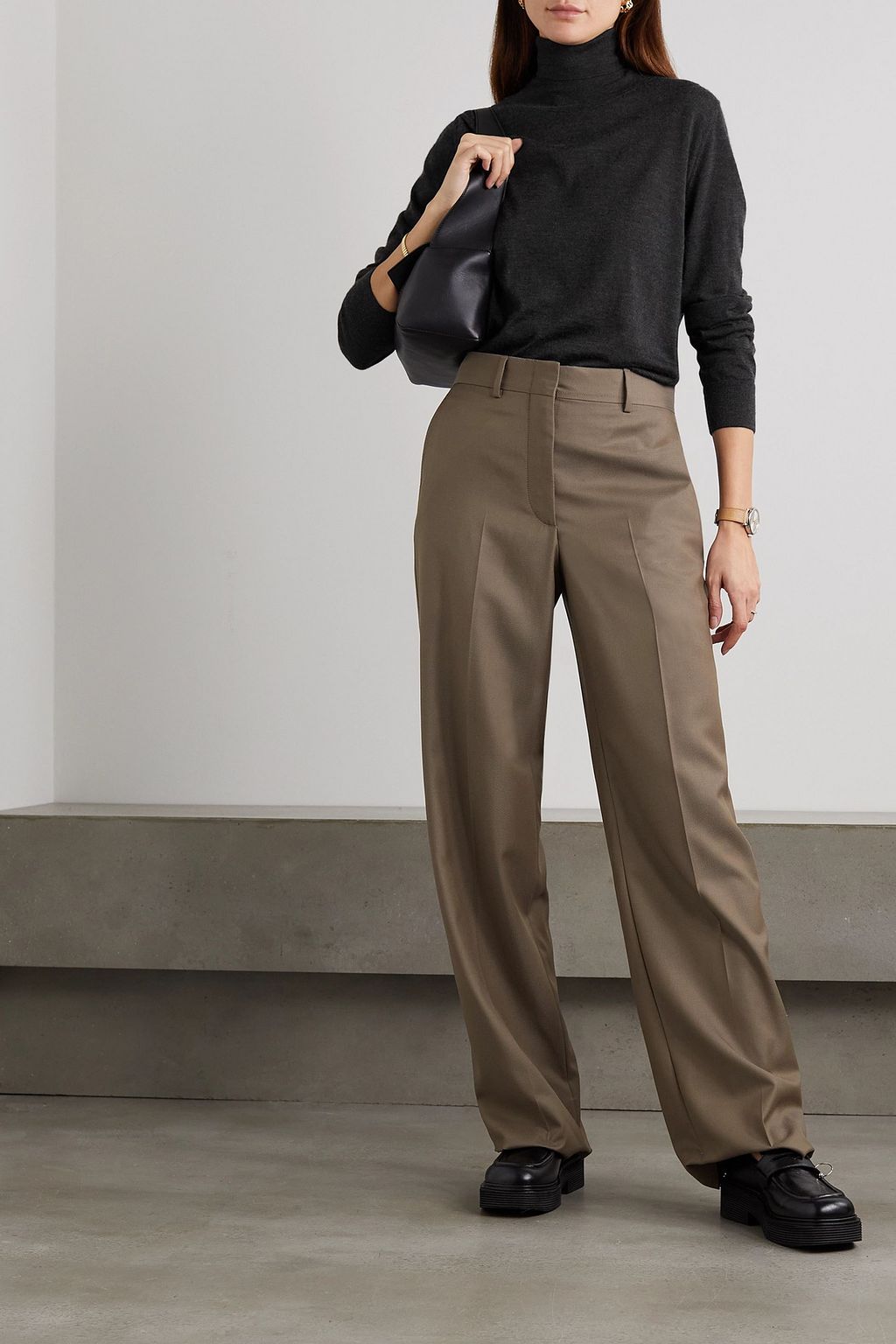 BRIONI Cashmere and silk-blend turtleneck sweater