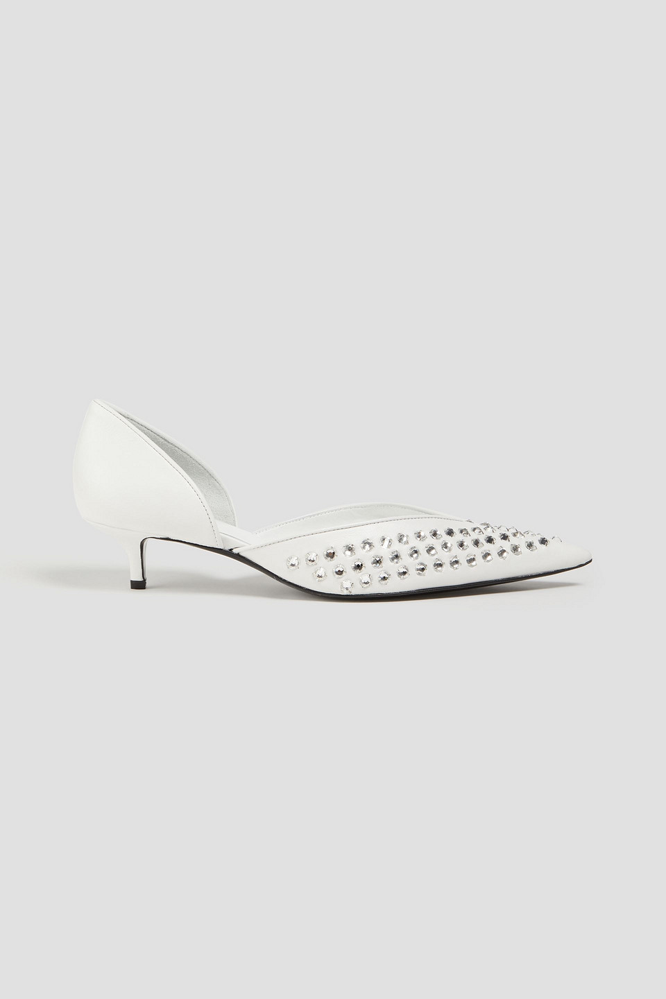 Philosophy Di Lorenzo Serafini Crystal-embellished Leather Pumps In White