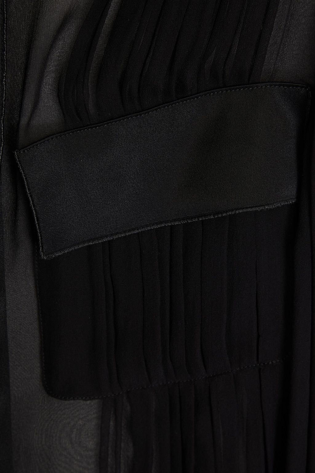 ALBERTA FERRETTI Pleated silk-voile shirt