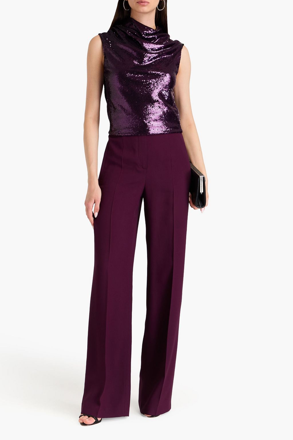 ALBERTA FERRETTI Crepe wide-leg pants