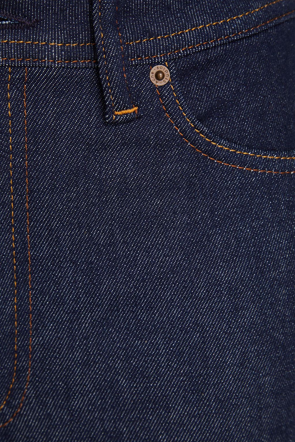 ACNE STUDIOS BLÅ KONST جينز قصير بأرجل ضيقة وبخصر متوسط الارتفاع