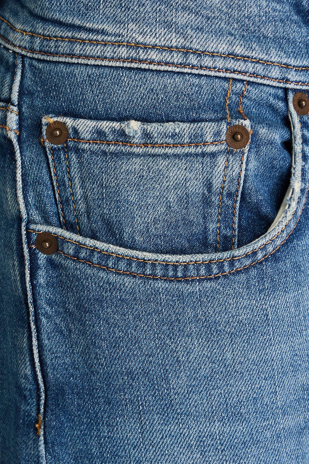 ACNE STUDIOS BLÅ KONST بنطلون جينز بأرجل ضيقة وخصر متوسط الارتفاع