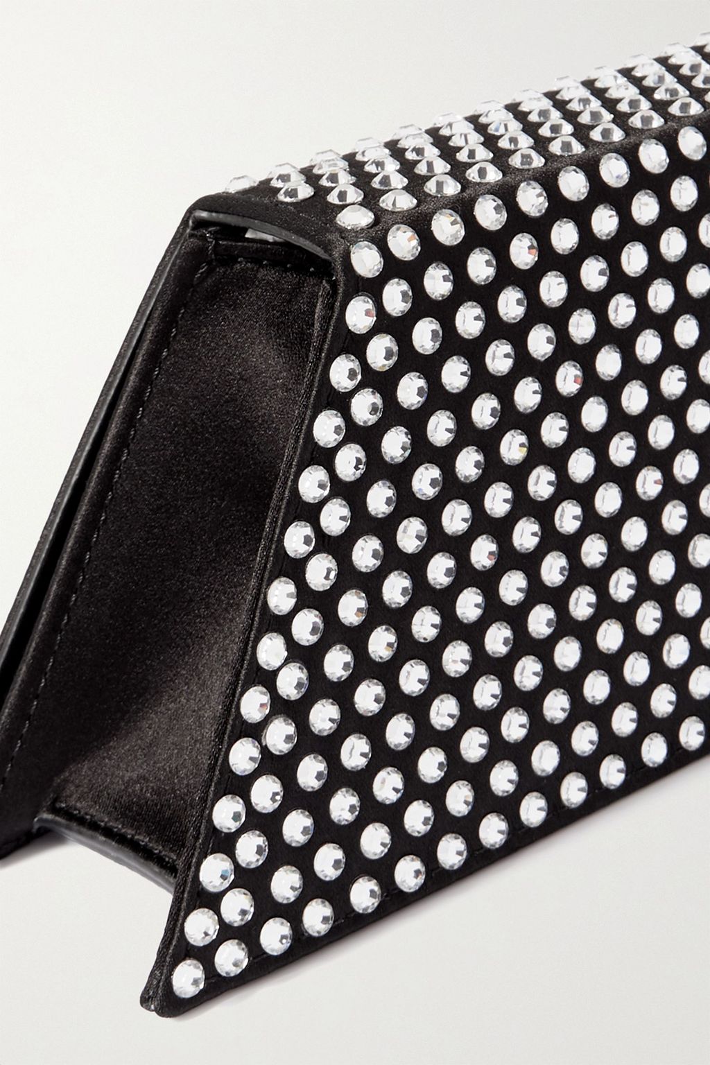 AMINA MUADDI Superamini Yigit crystal-embellished satin clutch