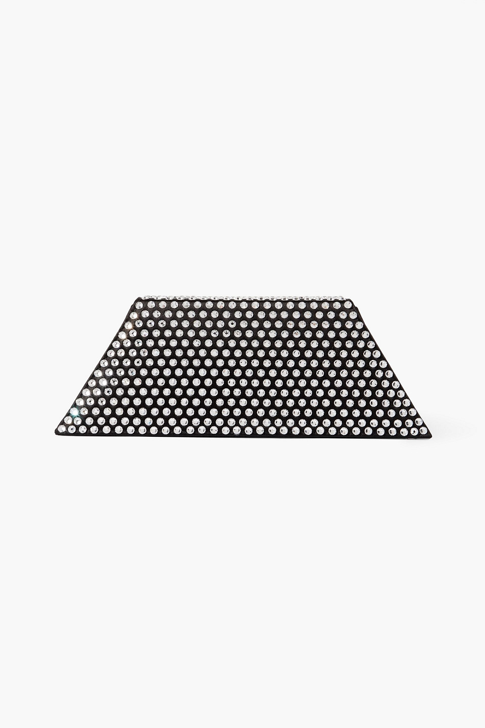 Amina Muaddi Superamini Yigit Crystal-embellished Satin Clutch In Black