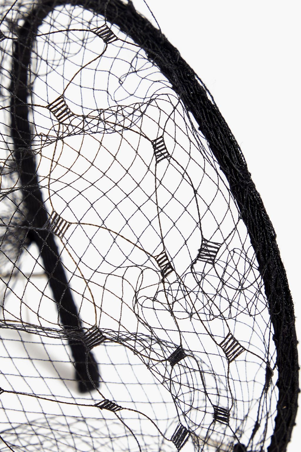 GIGI BURRIS MILLINERY Fishnet and grosgrain headband