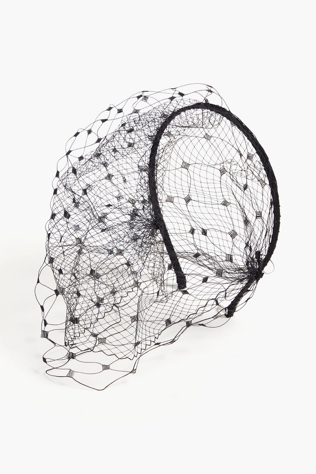 GIGI BURRIS MILLINERY Fishnet and grosgrain headband