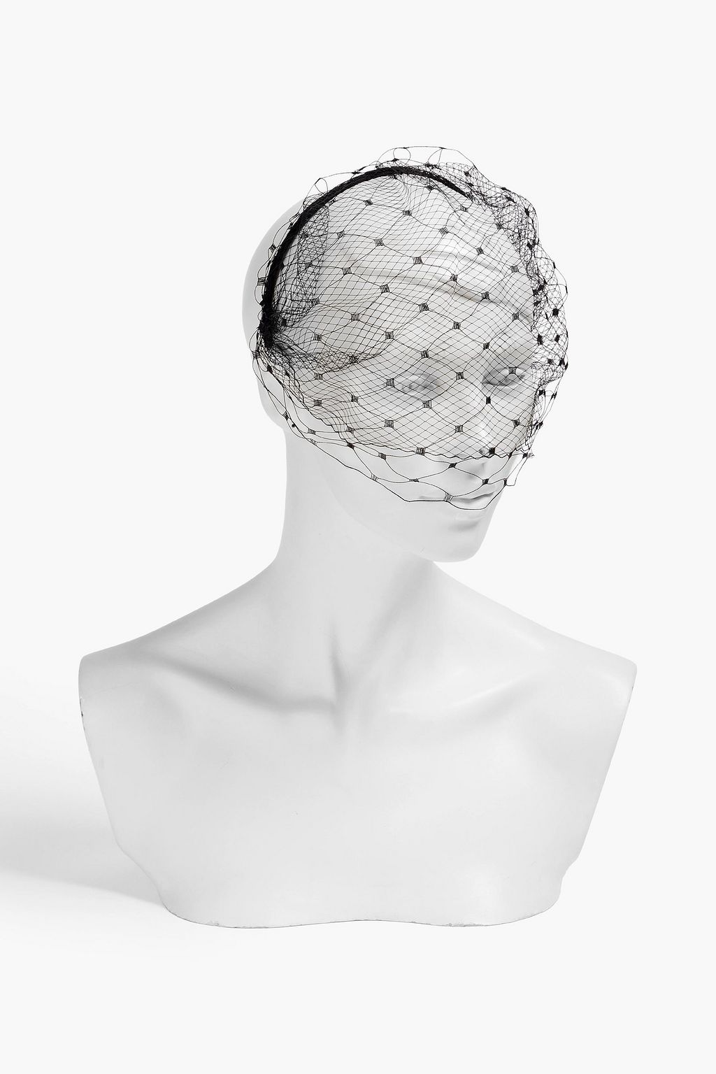 GIGI BURRIS MILLINERY Fishnet and grosgrain headband