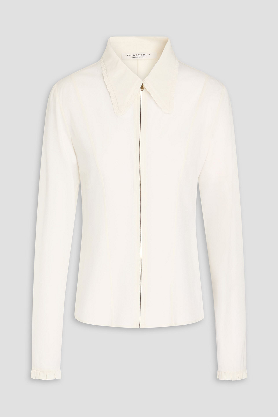 Philosophy Di Lorenzo Serafini Georgette Shirt In Ivory