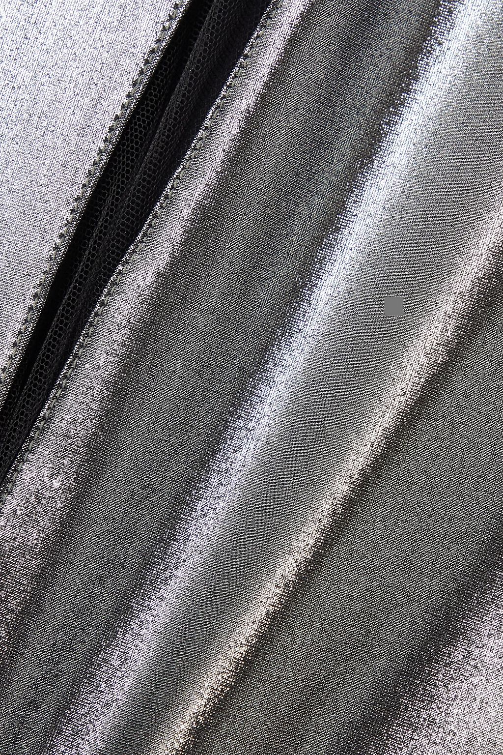 MUGLER Metallic stretch-jersey and tulle bodysuit