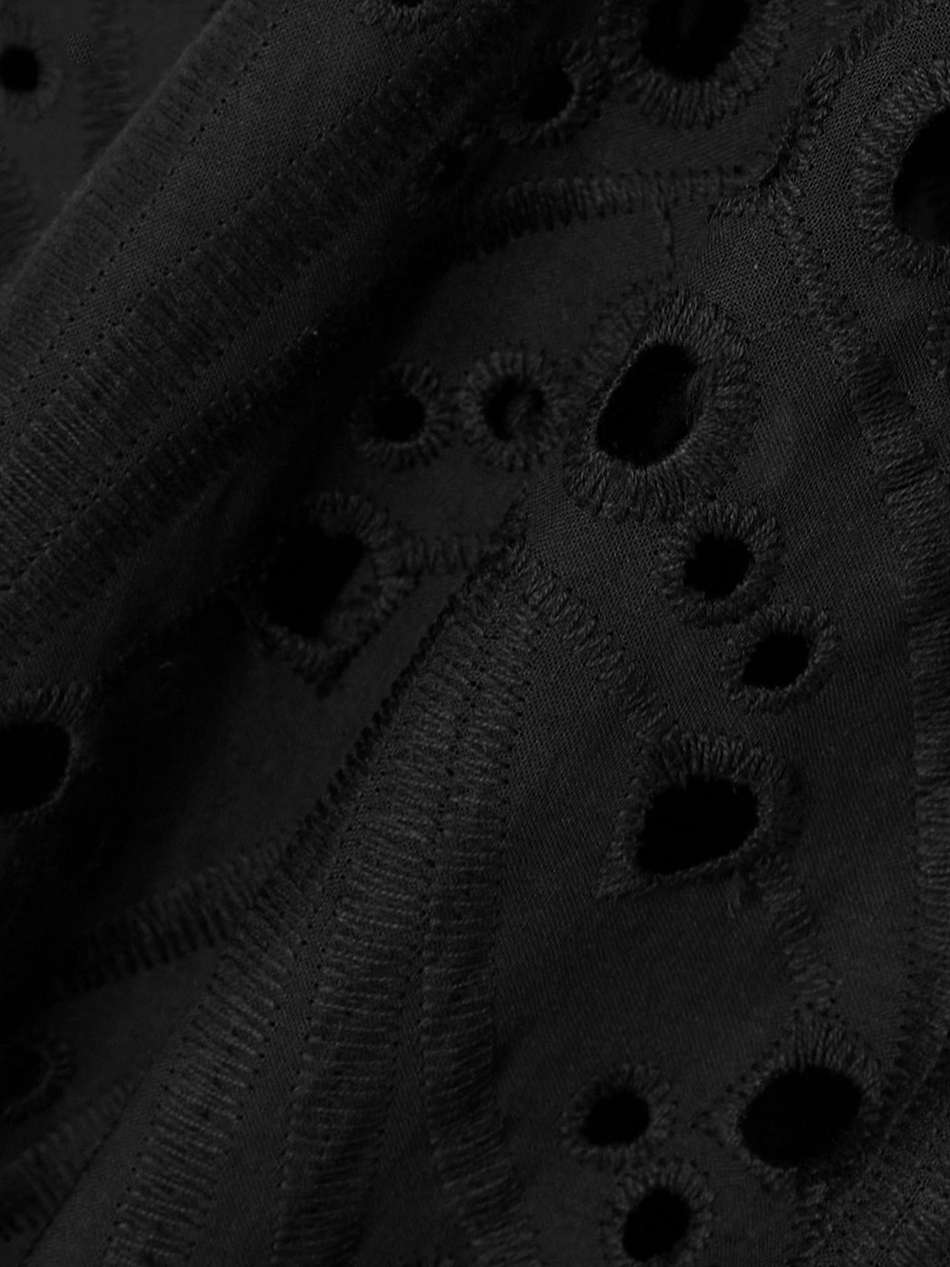 uncu cutout broderie anglaise cotton halterneck mini dress