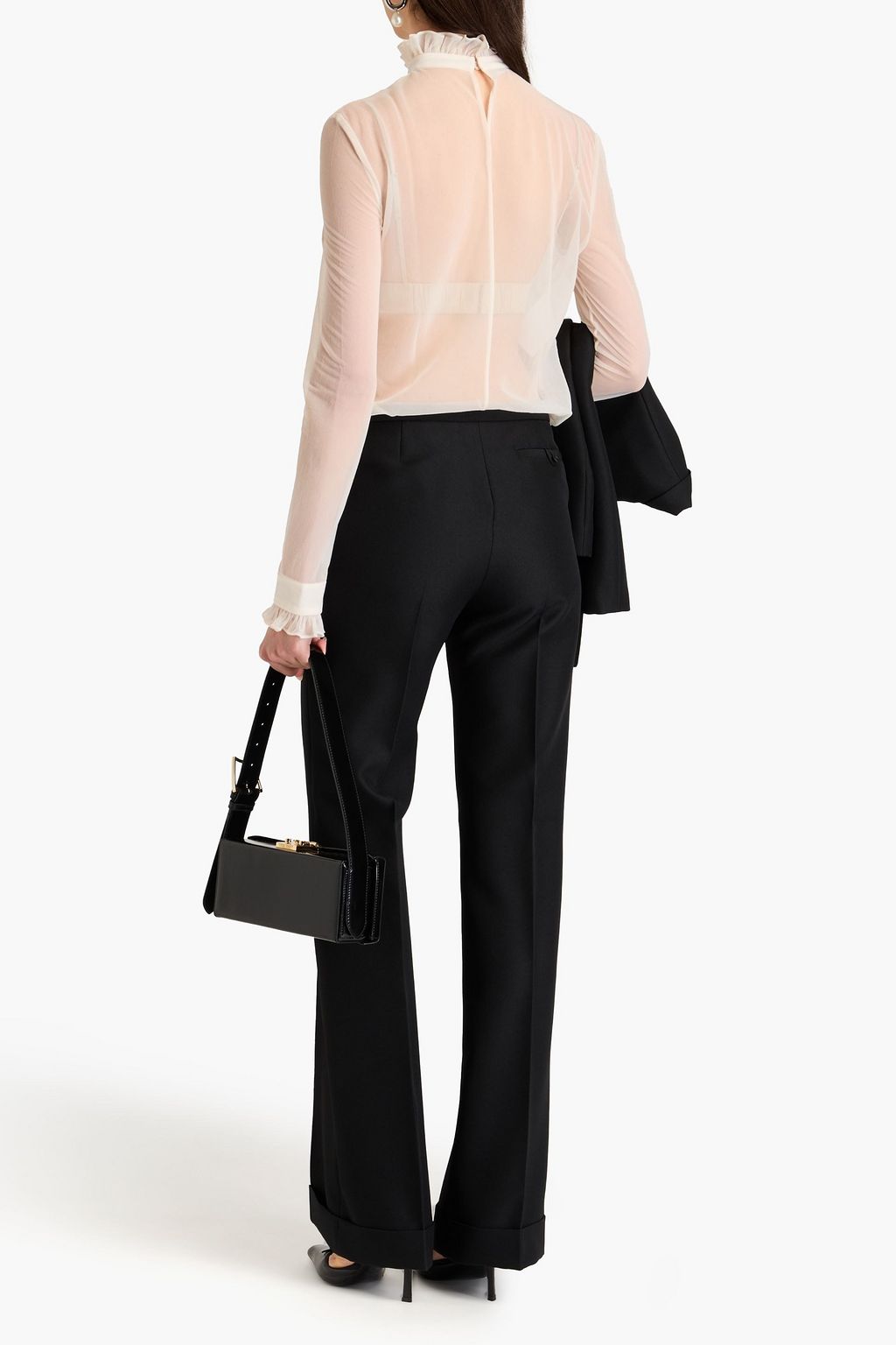 PHILOSOPHY DI LORENZO SERAFINI Bootcut-Hose aus Grain de Poudre
