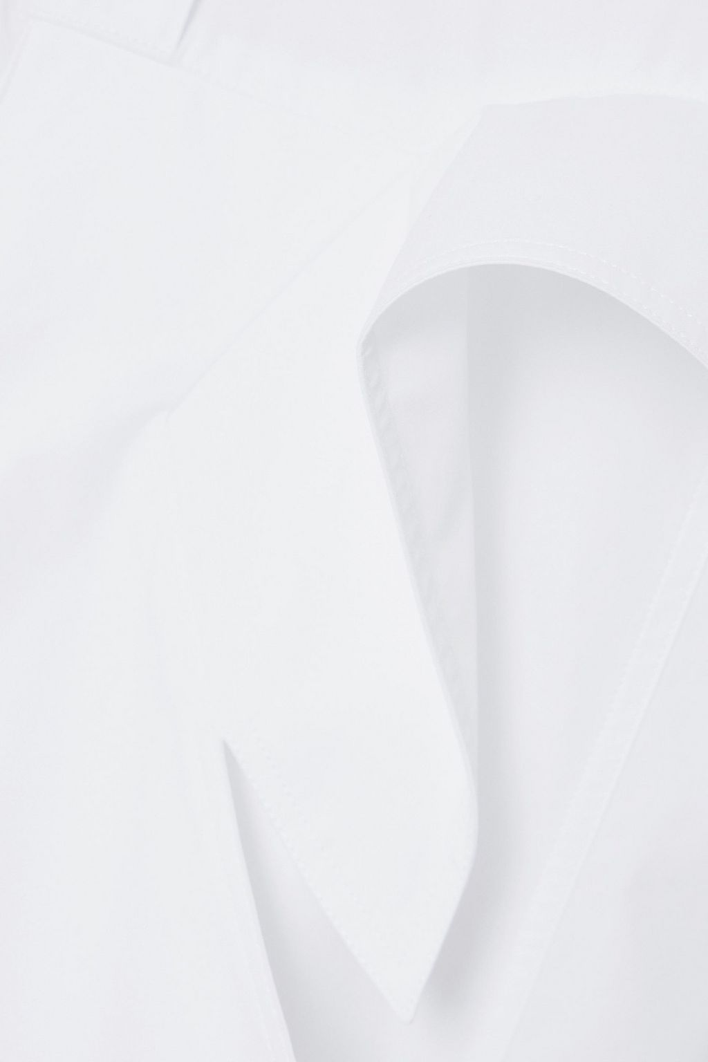 JW ANDERSON Deconstructed asymmetrisches Hemdkleid aus Baumwollpopeline in Midilänge mit Drapierung