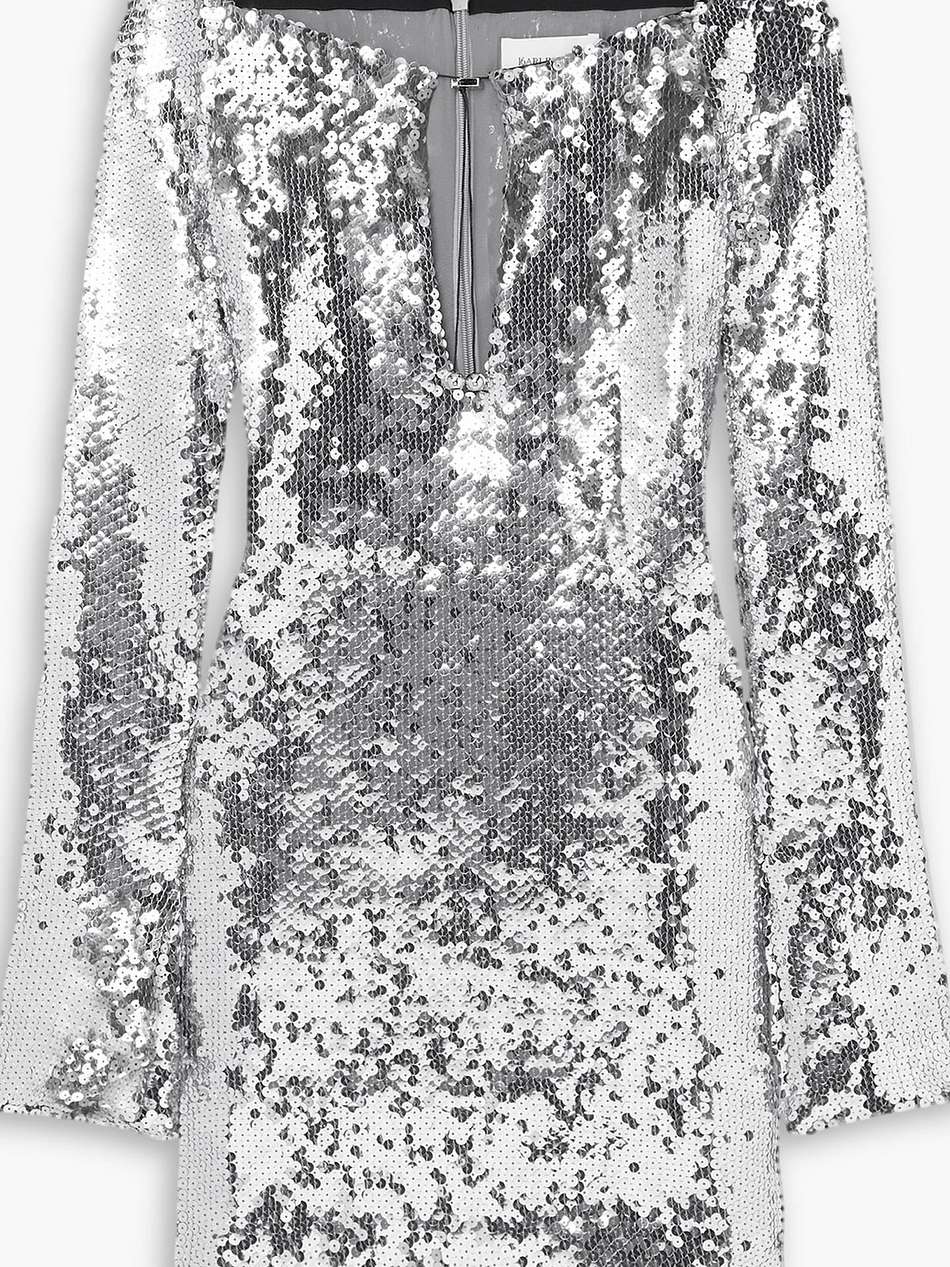 solare sequined tulle mini dress