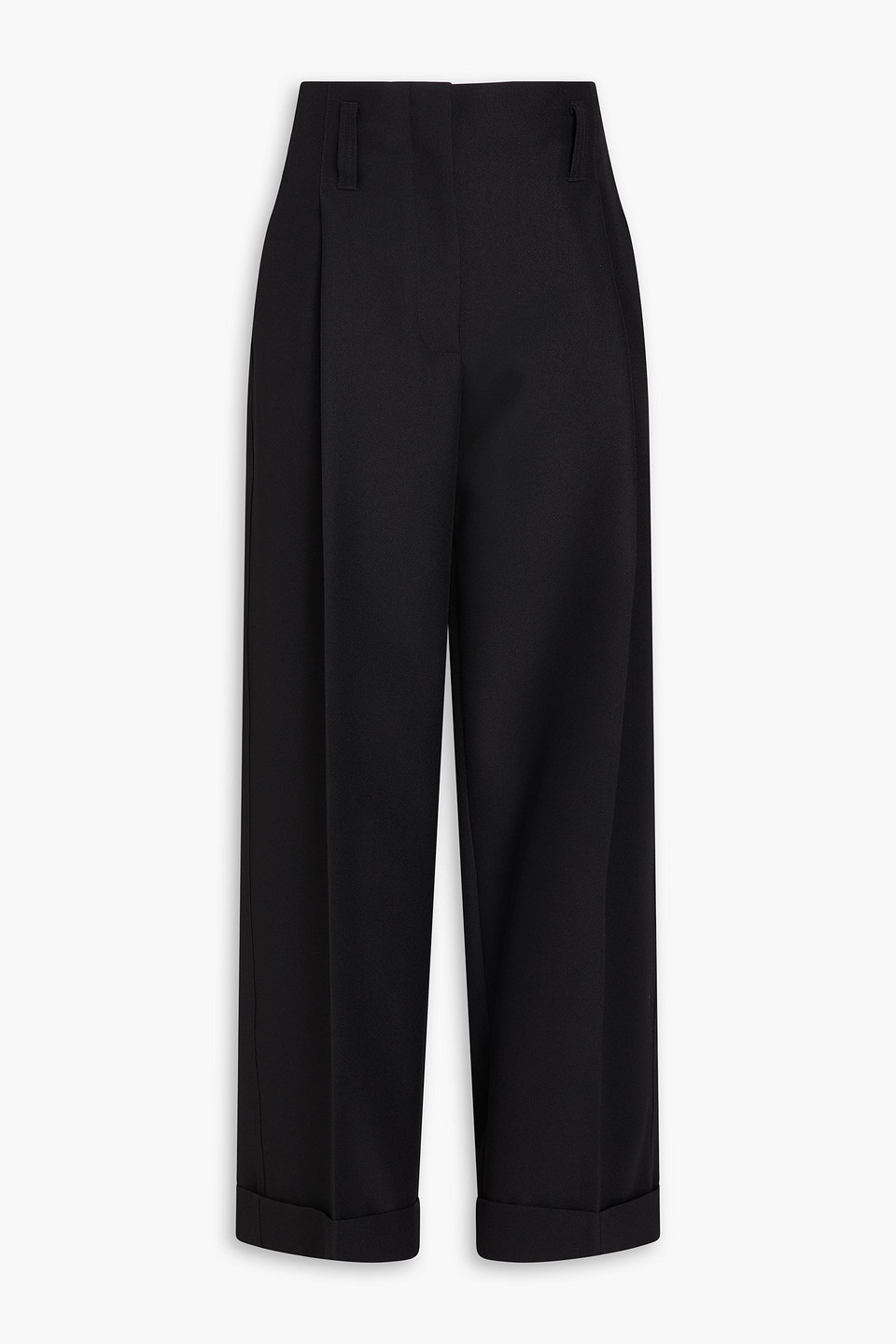 Philosophy Di Lorenzo Serafini Pleated Grain De Poudre Wide-leg Pants In Black