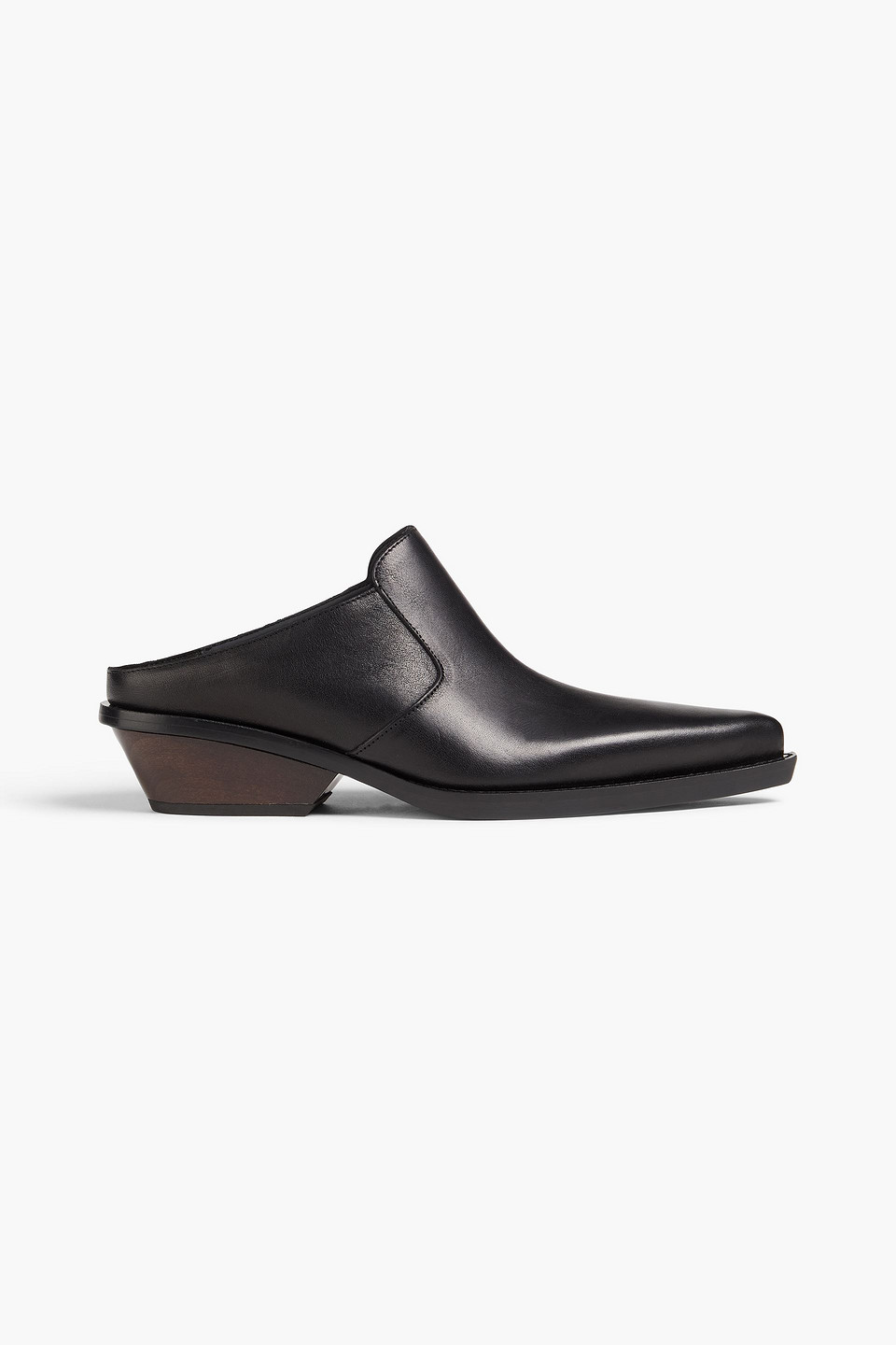 Acne Studios Leather Mules In Black