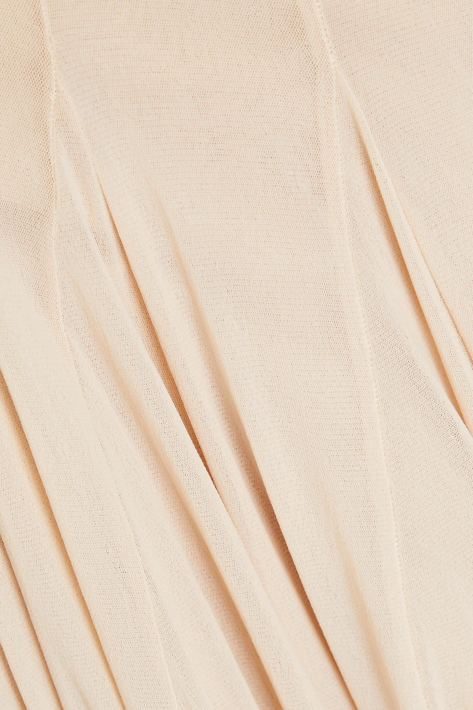 PHILOSOPHY DI LORENZO SERAFINI RUCHED TULLE HALTERNECK MIDI DRESS 