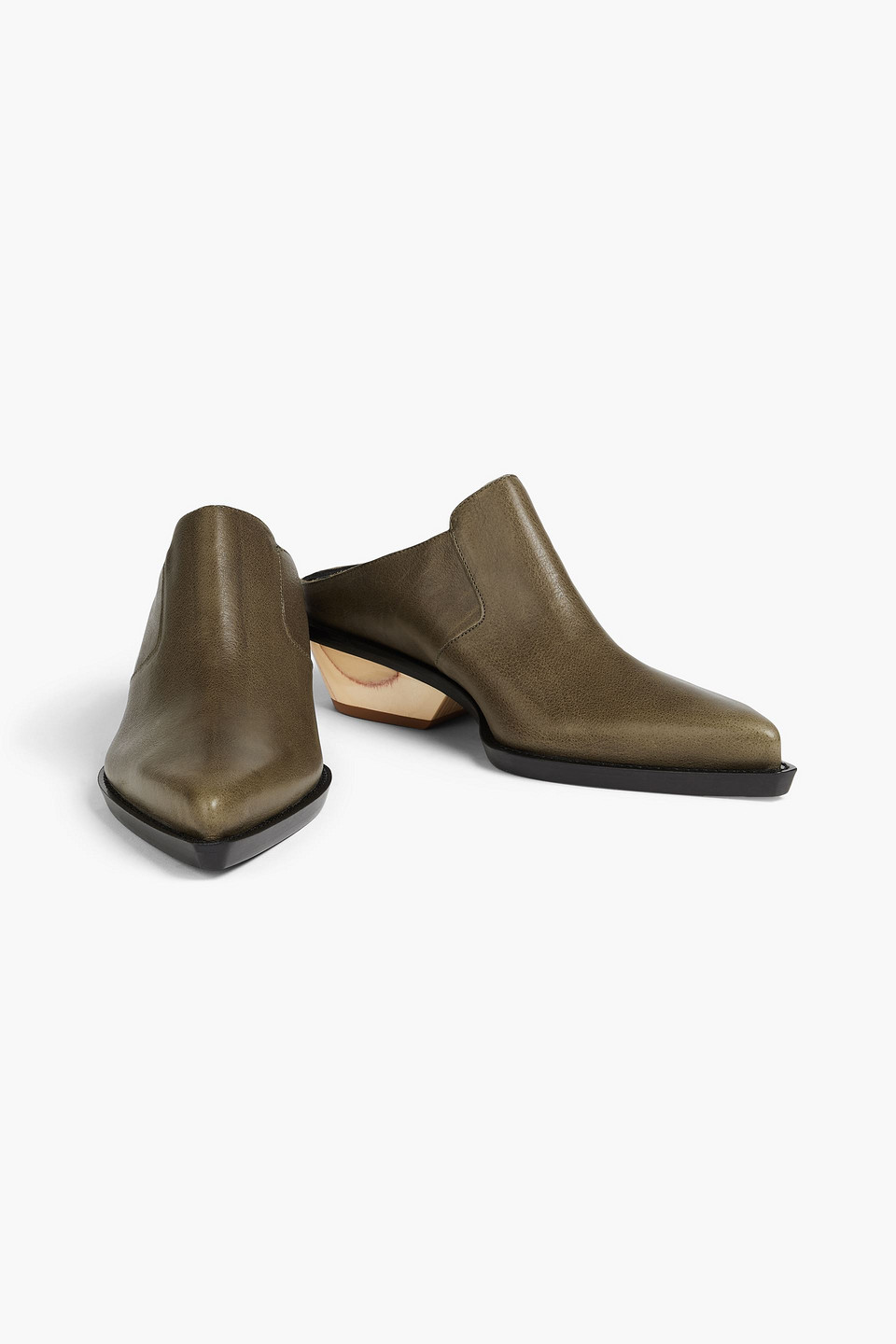  Acne Studios - Mules Aus Leder - Grün - Eu 37 