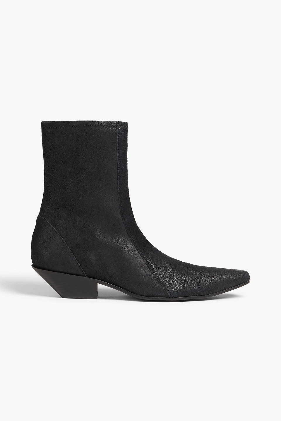 Acne Studios Suede Ankle Boots In Black