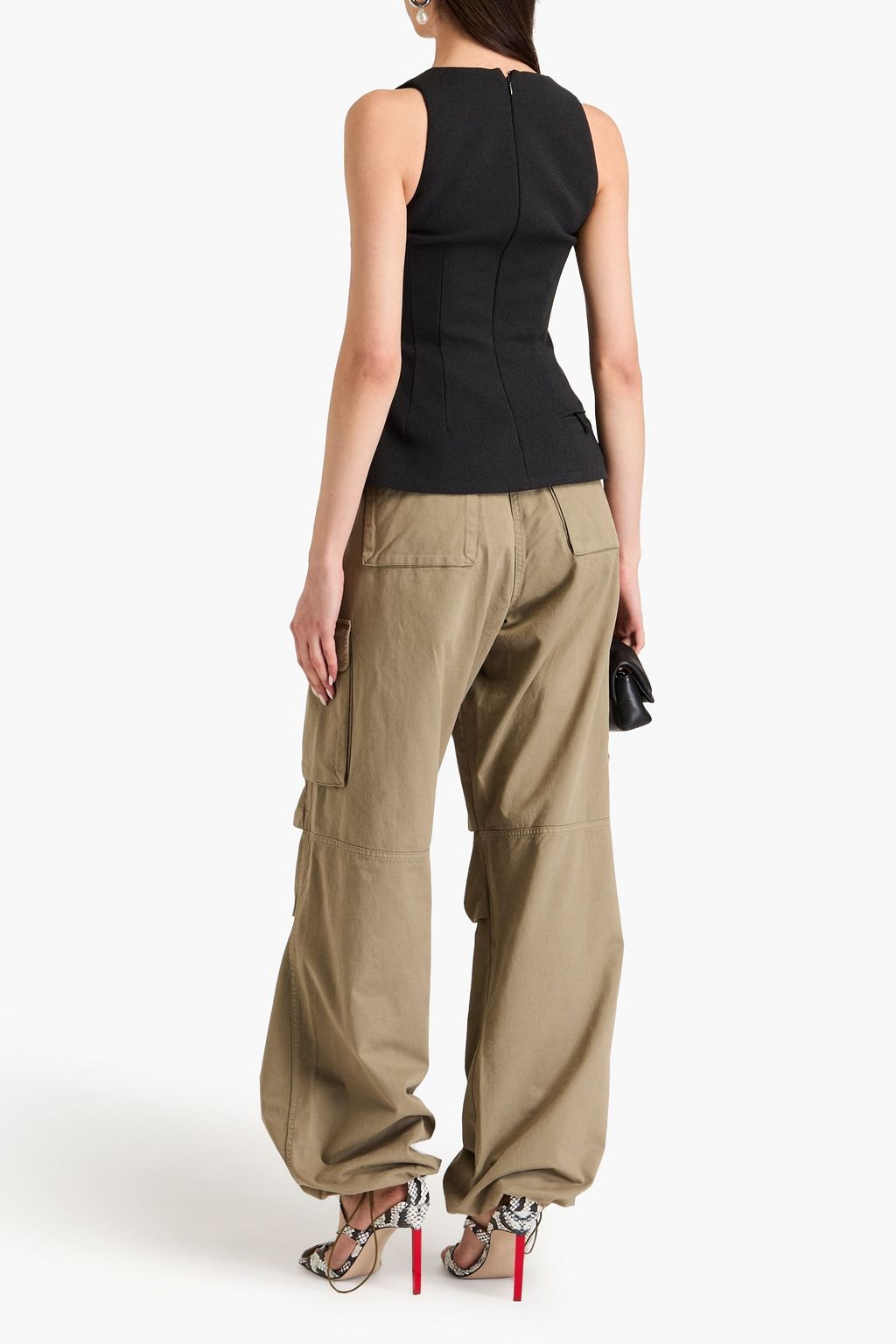 PHILOSOPHY DI LORENZO SERAFINI Doppelreihiger Blazer aus Twill aus einer Leinenmischung